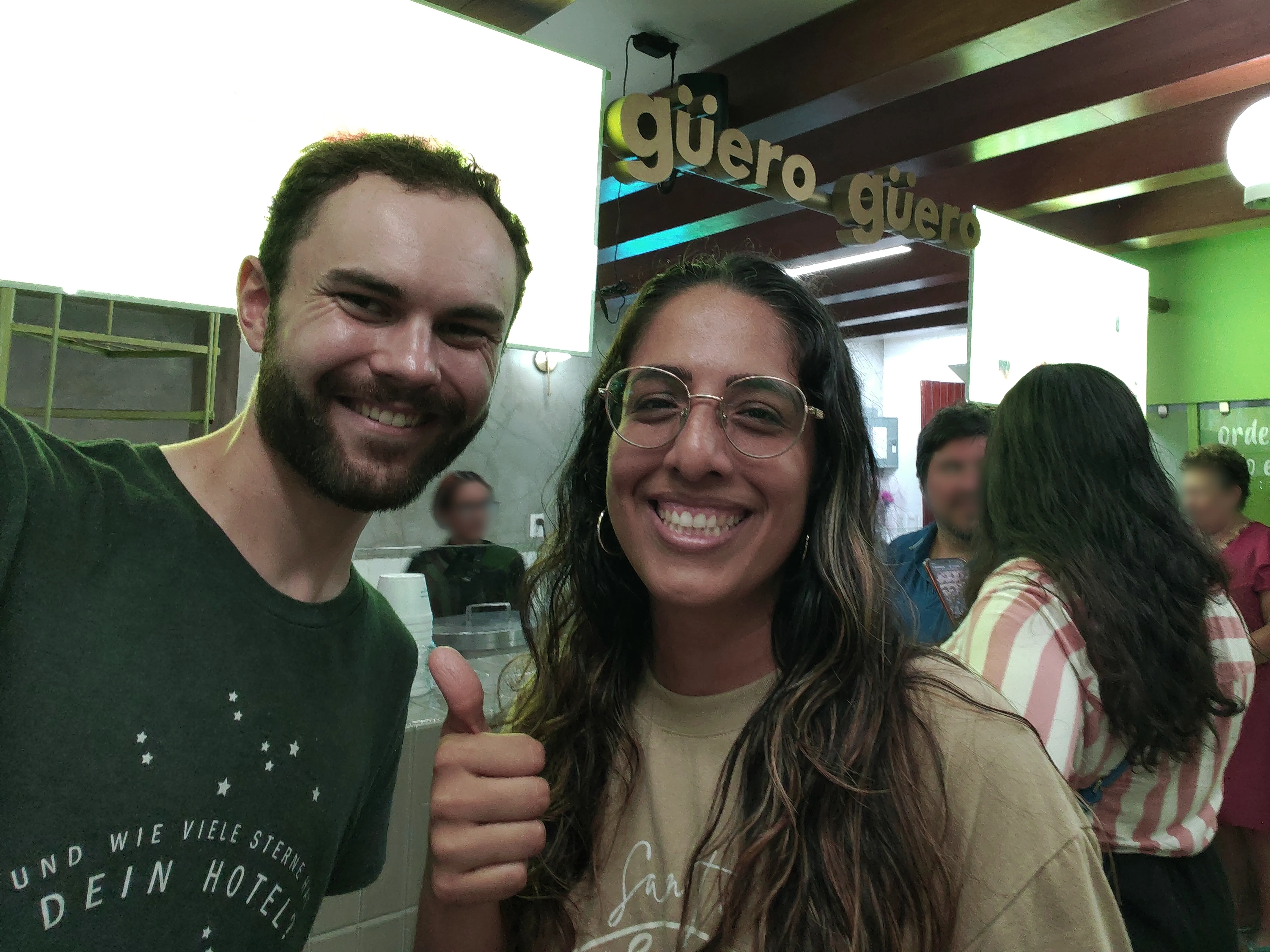 Nayeli and I in the ice cream parlor "güero güero"