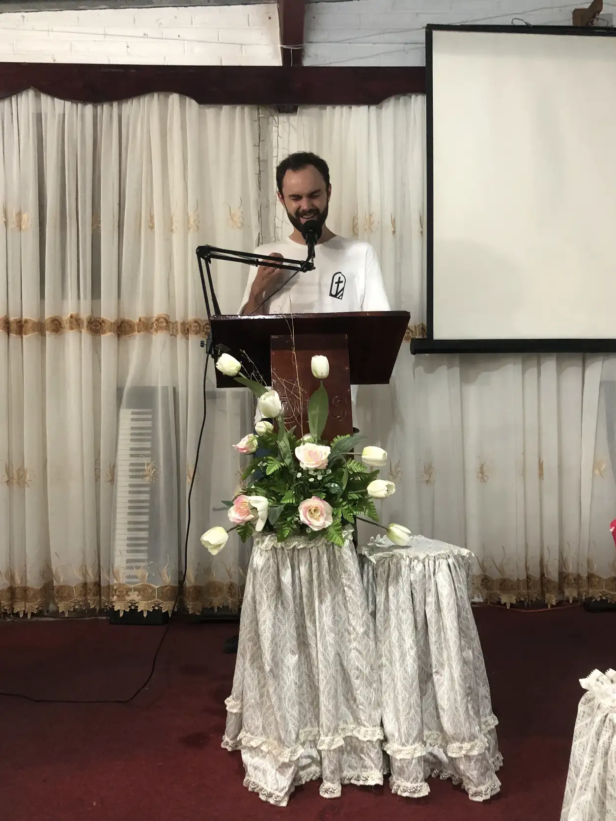 During the sermon